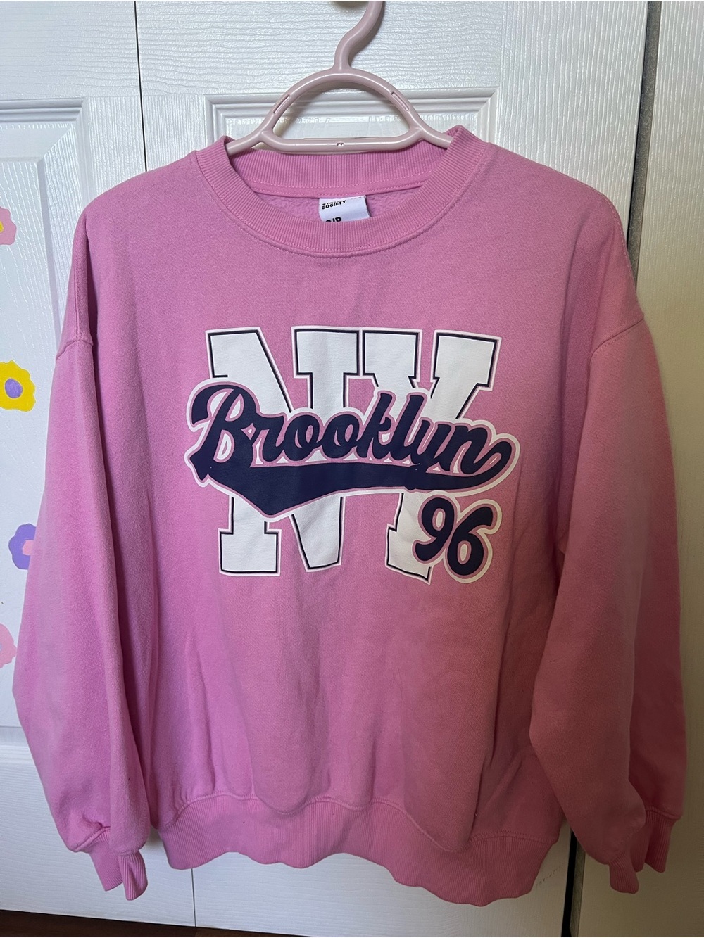 Pink graphic crewneck